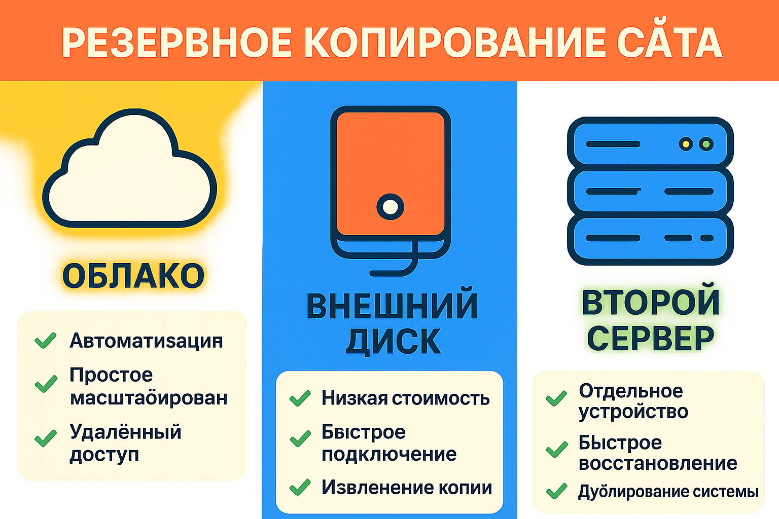 Выбор инструментов резервного копирования